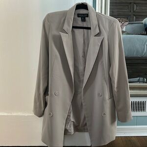 Rachel Zoe Tan Trench Coat Smooth Cotton-Blend Mid-Length